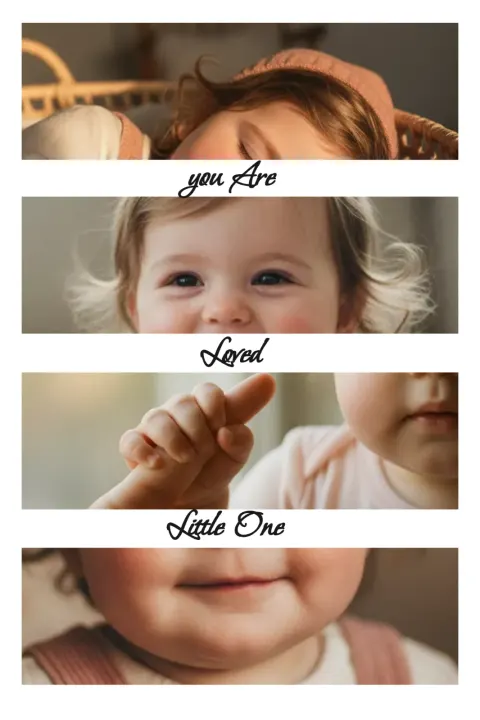 You Are Loved, Little One collage frame