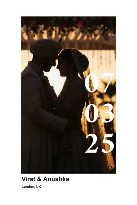 Save the Date collage frame