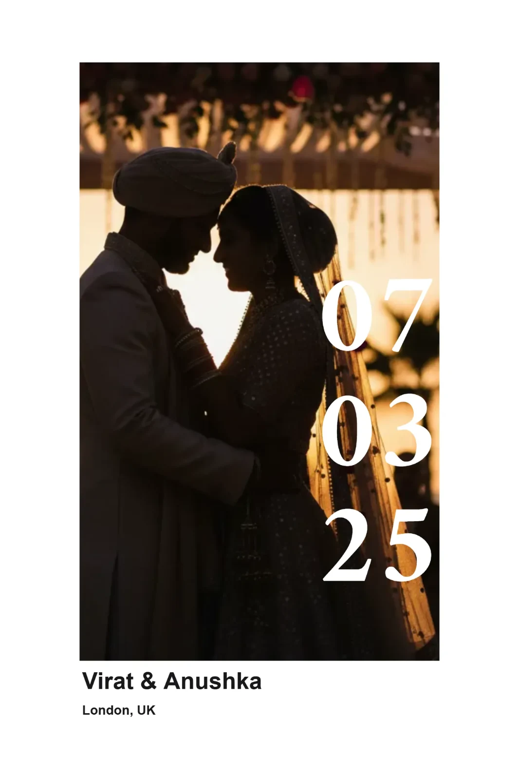 COUPLE SAVE THE DATE FRAME