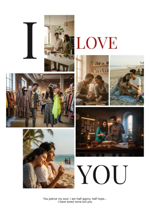 I Love You collage frame