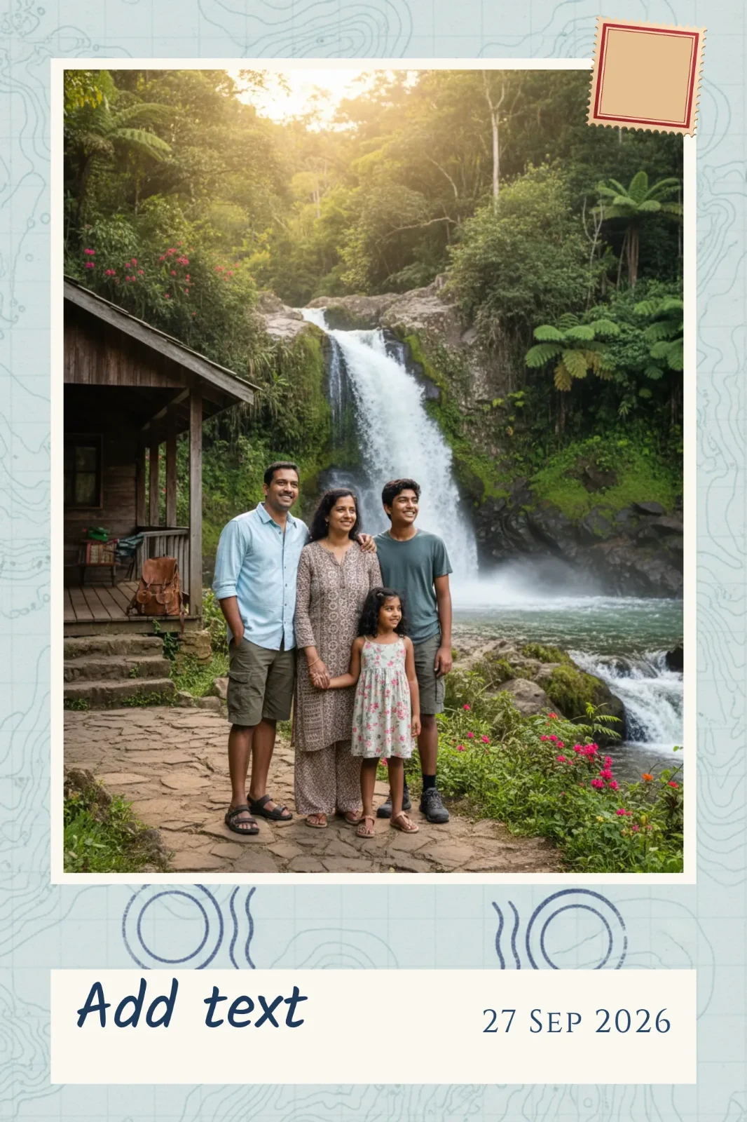 Postmarked — Sea Blue Retro Prints preview