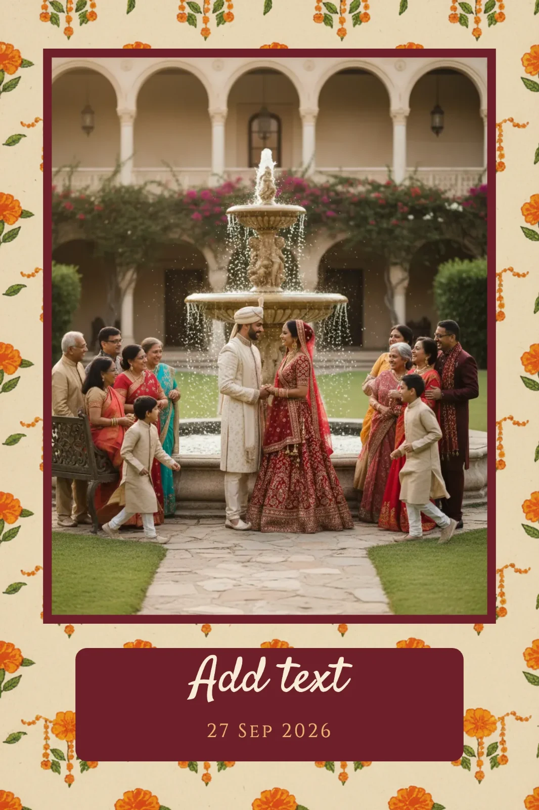 Festive Marigold — Cream Retro Prints preview