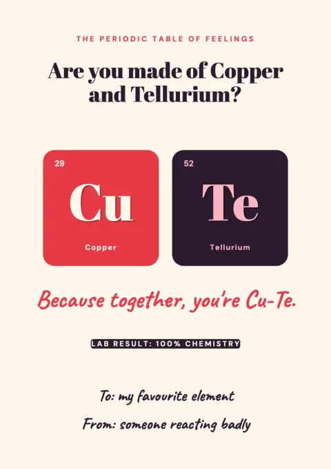 Cu-Te postcard
