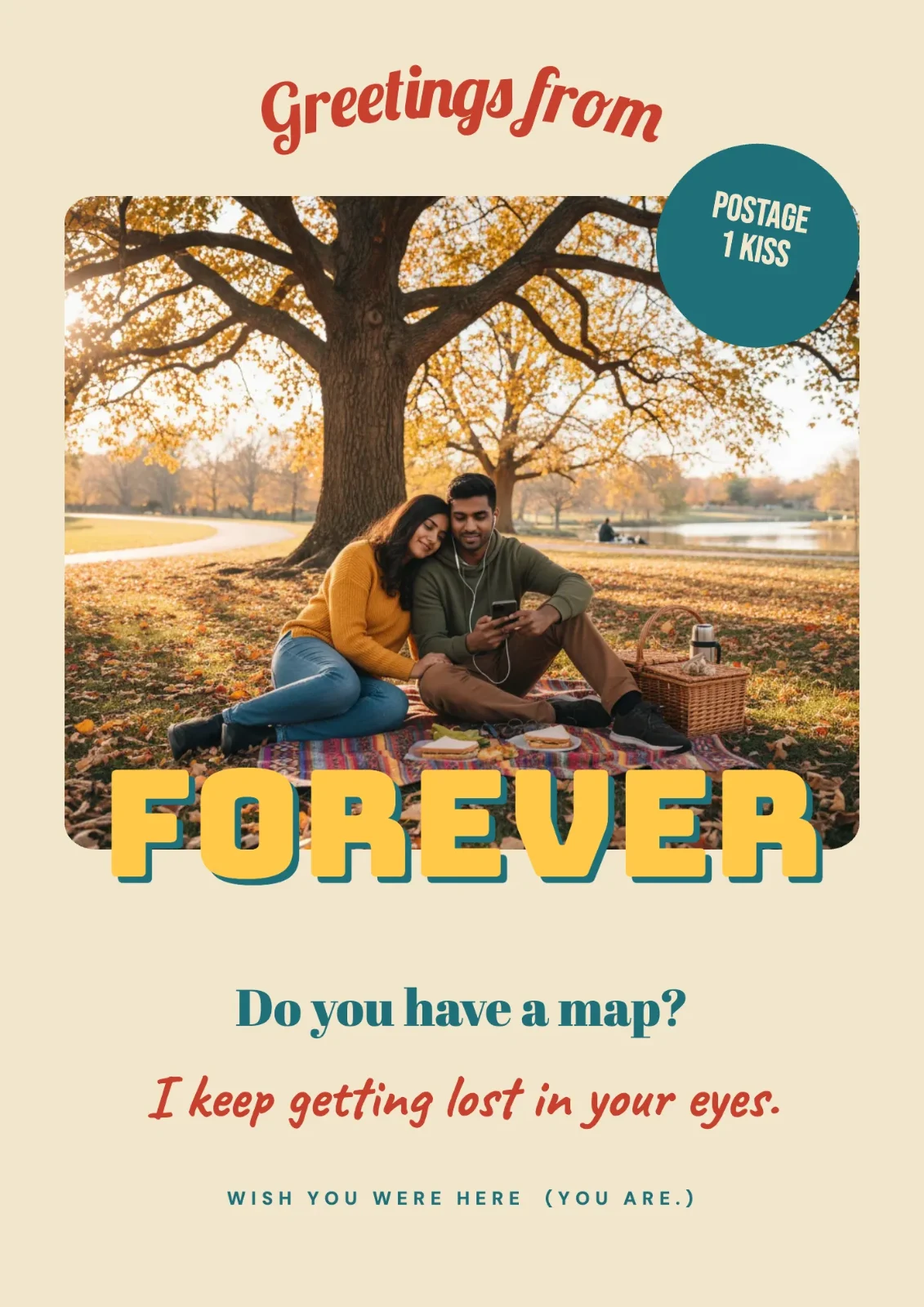 Greetings From Forever postcard