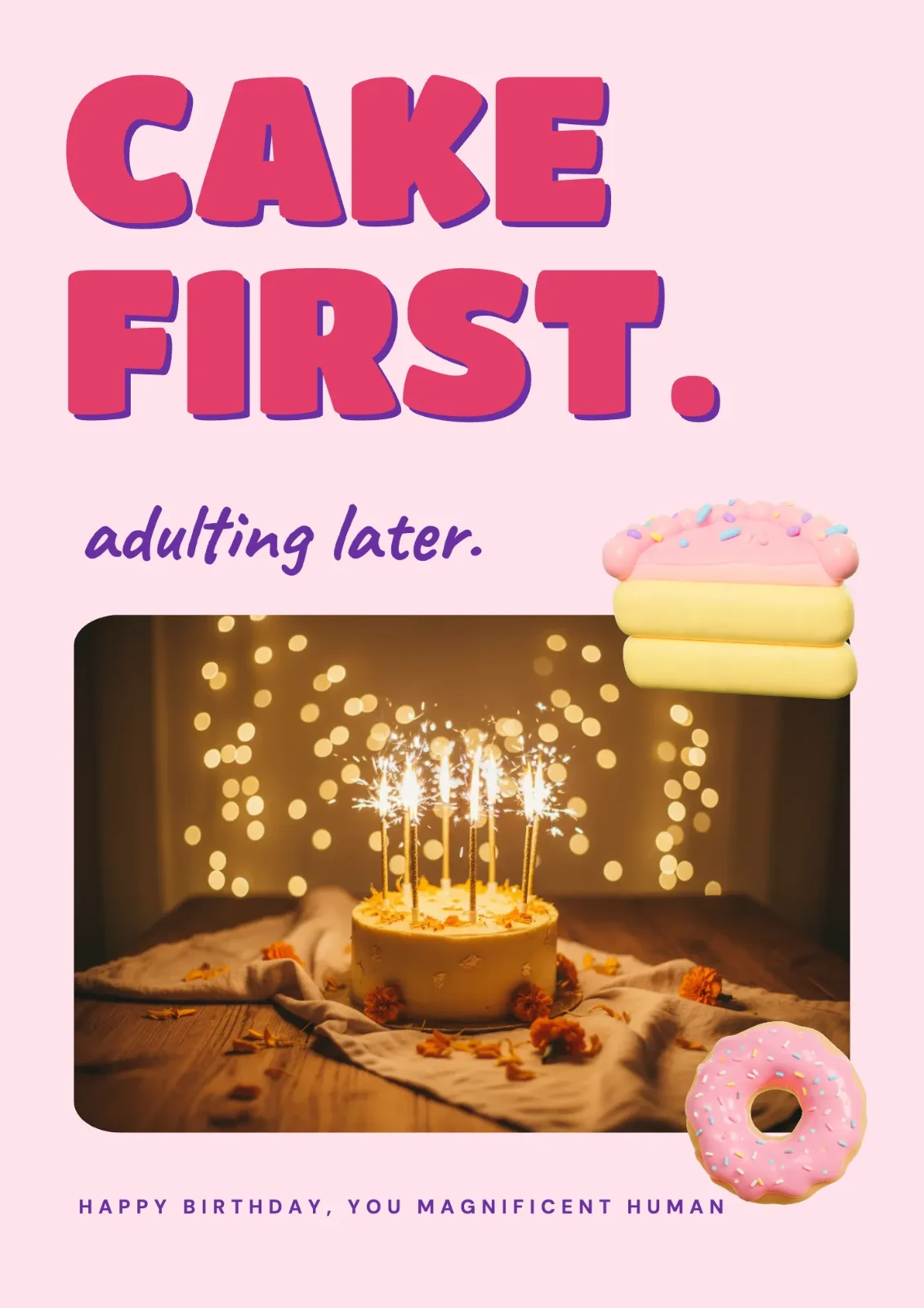 Cake First postcard