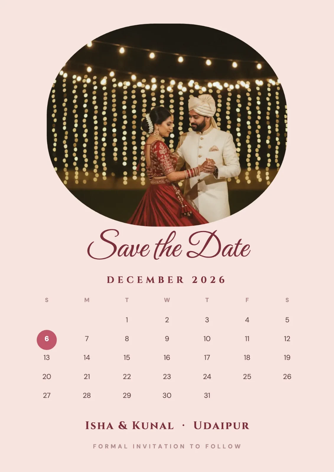 Save The Date postcard