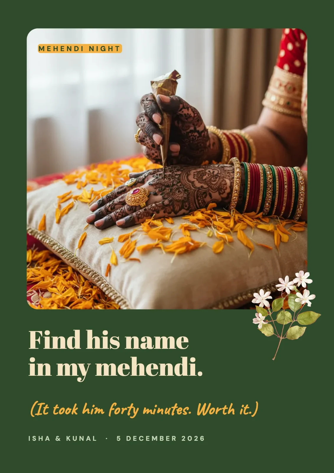 Find His Name postcard