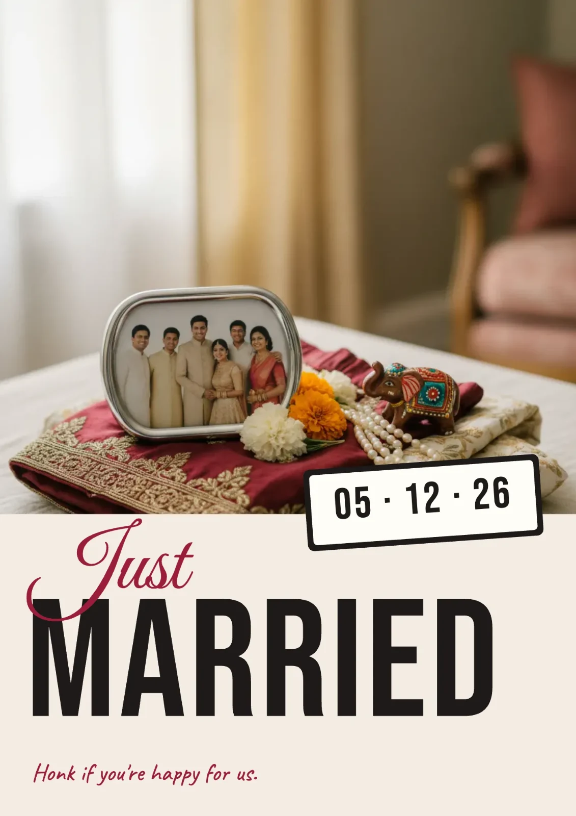 Just Married postcard