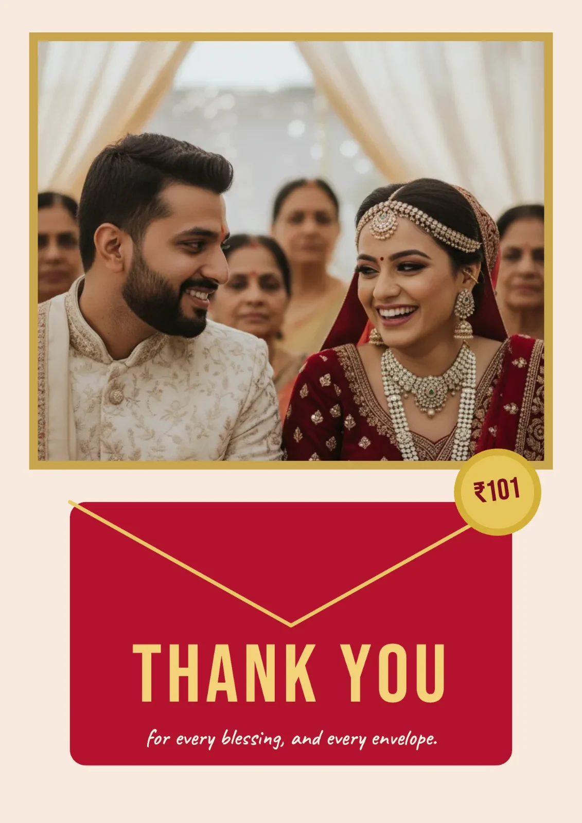 Shagun Thank You postcard