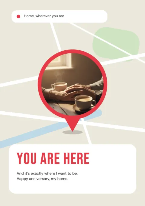 You Are Here postcard