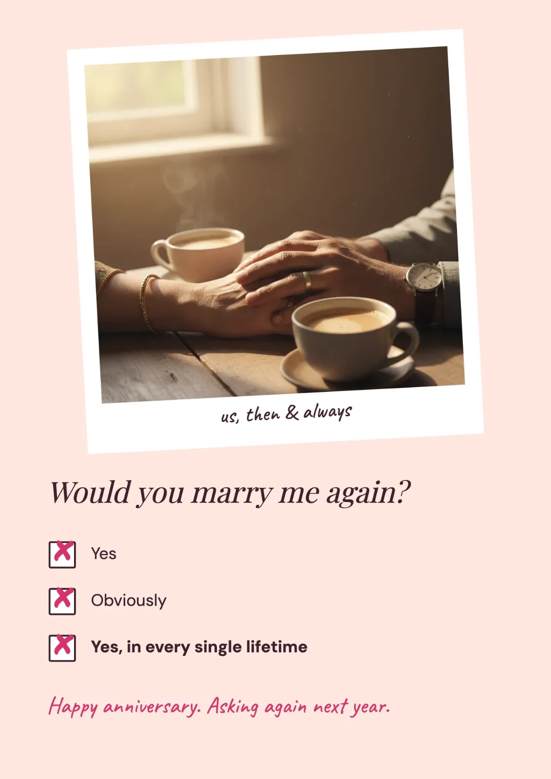 Marry Me Again postcard