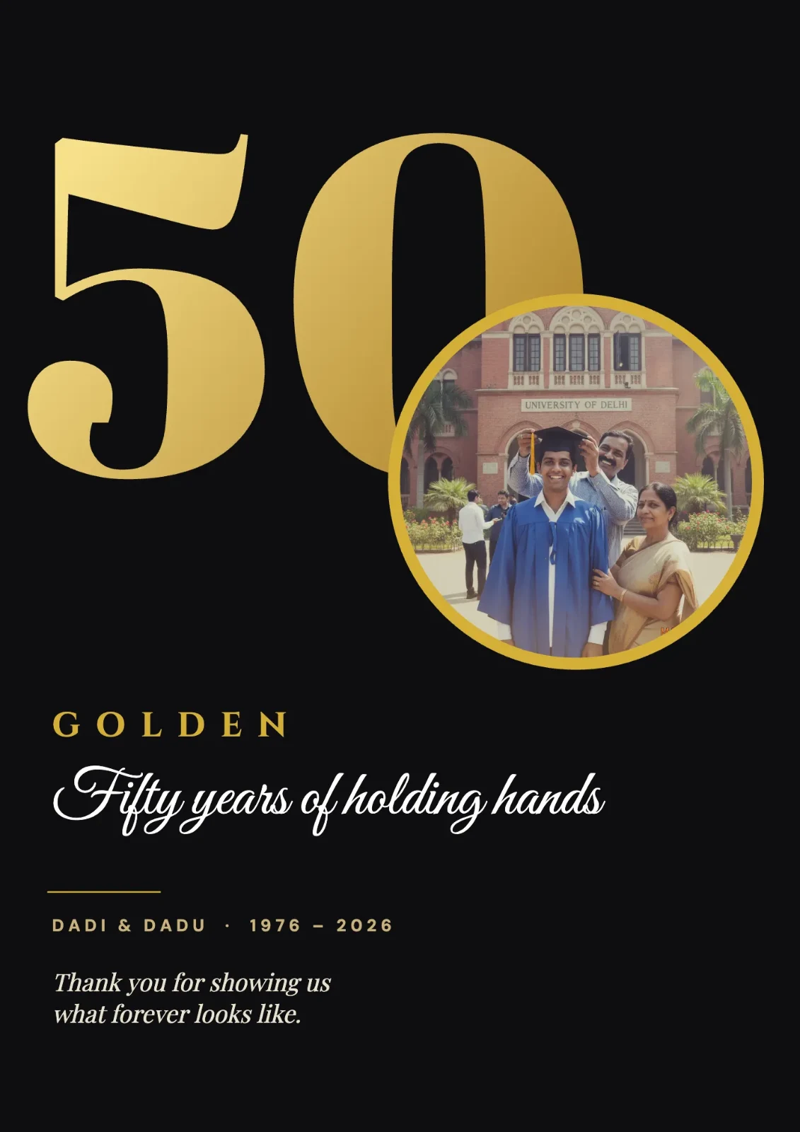 Golden Fifty postcard