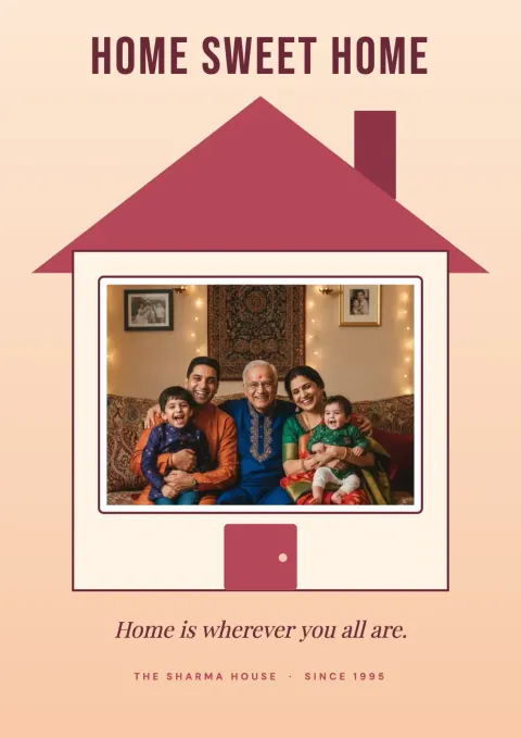 Home Sweet Home postcard