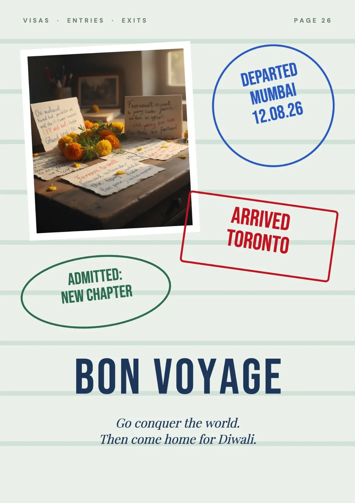 Bon Voyage postcard