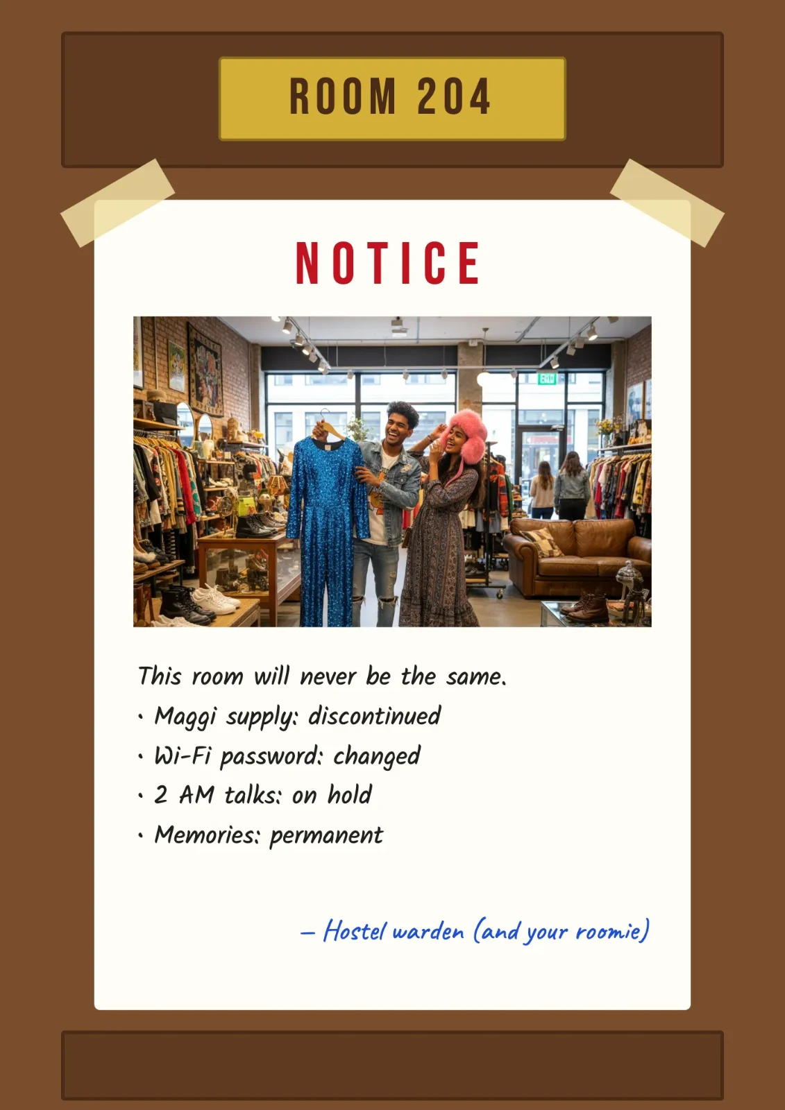 Room 204 postcard