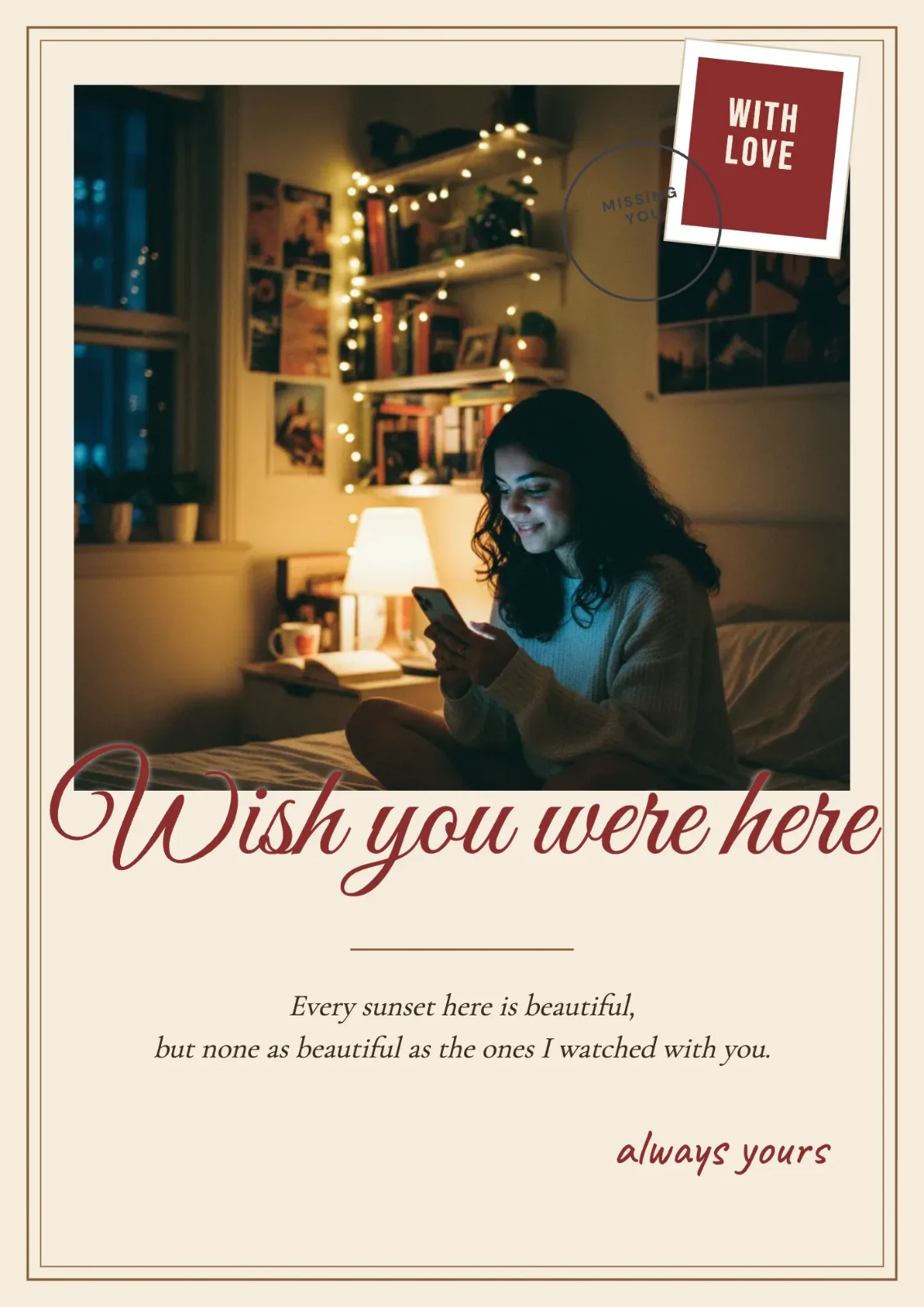 Wish You Were Here postcard