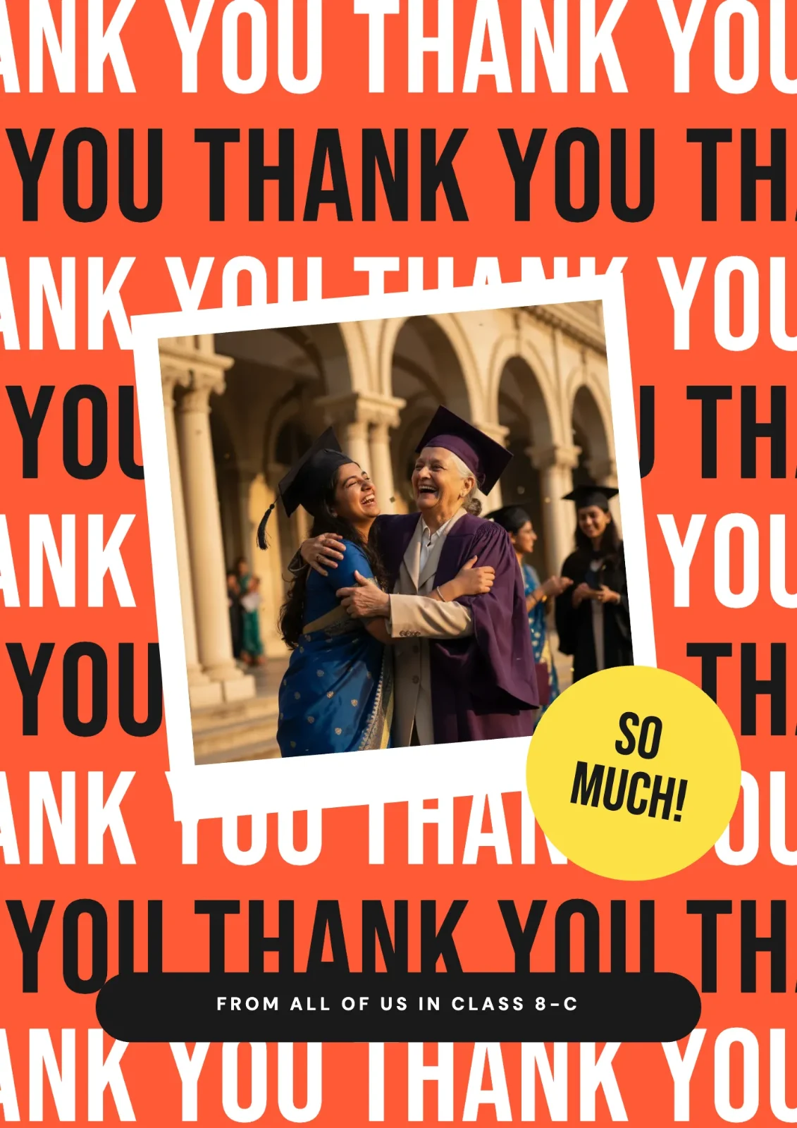 Thank You Thank You postcard