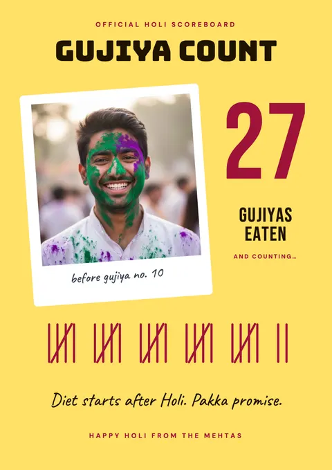 Gujiya Count postcard