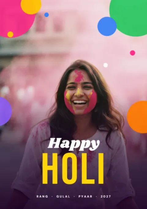 Holi Splash postcard