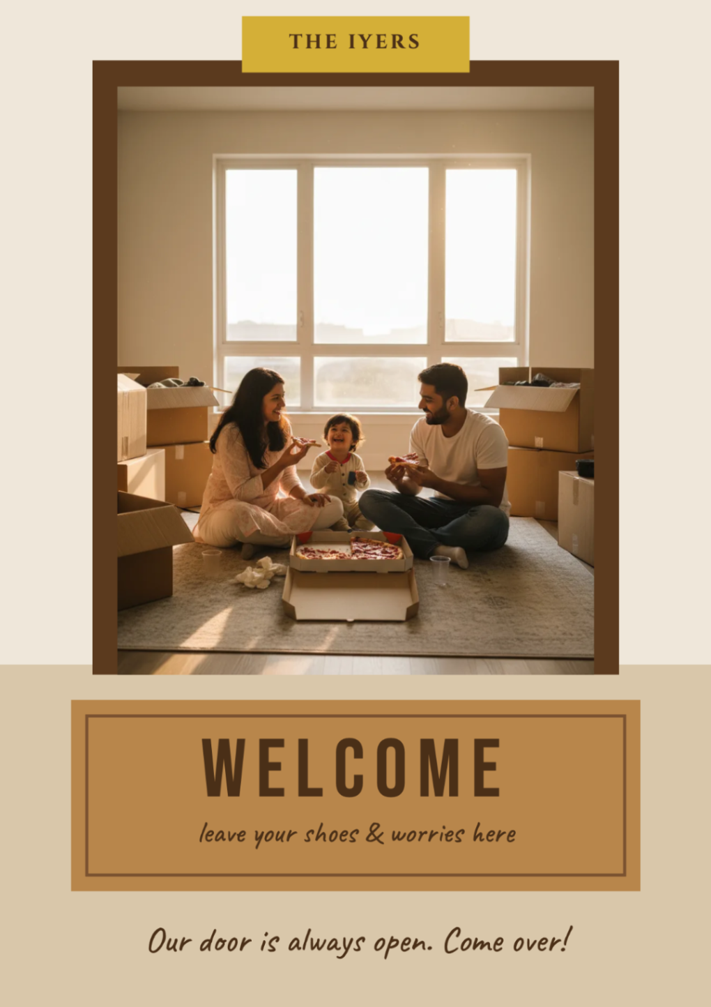 Welcome Doormat postcard