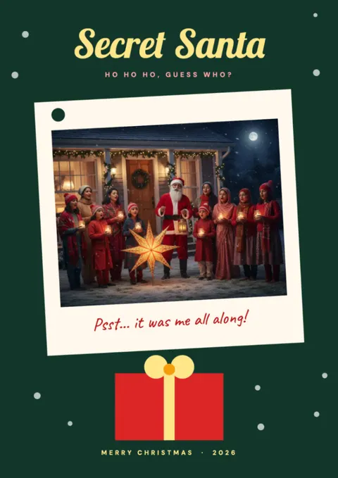 Secret Santa postcard