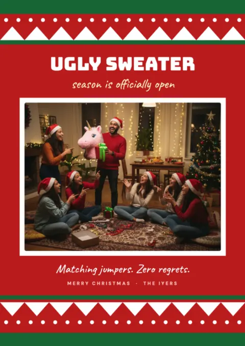 Ugly Sweater postcard