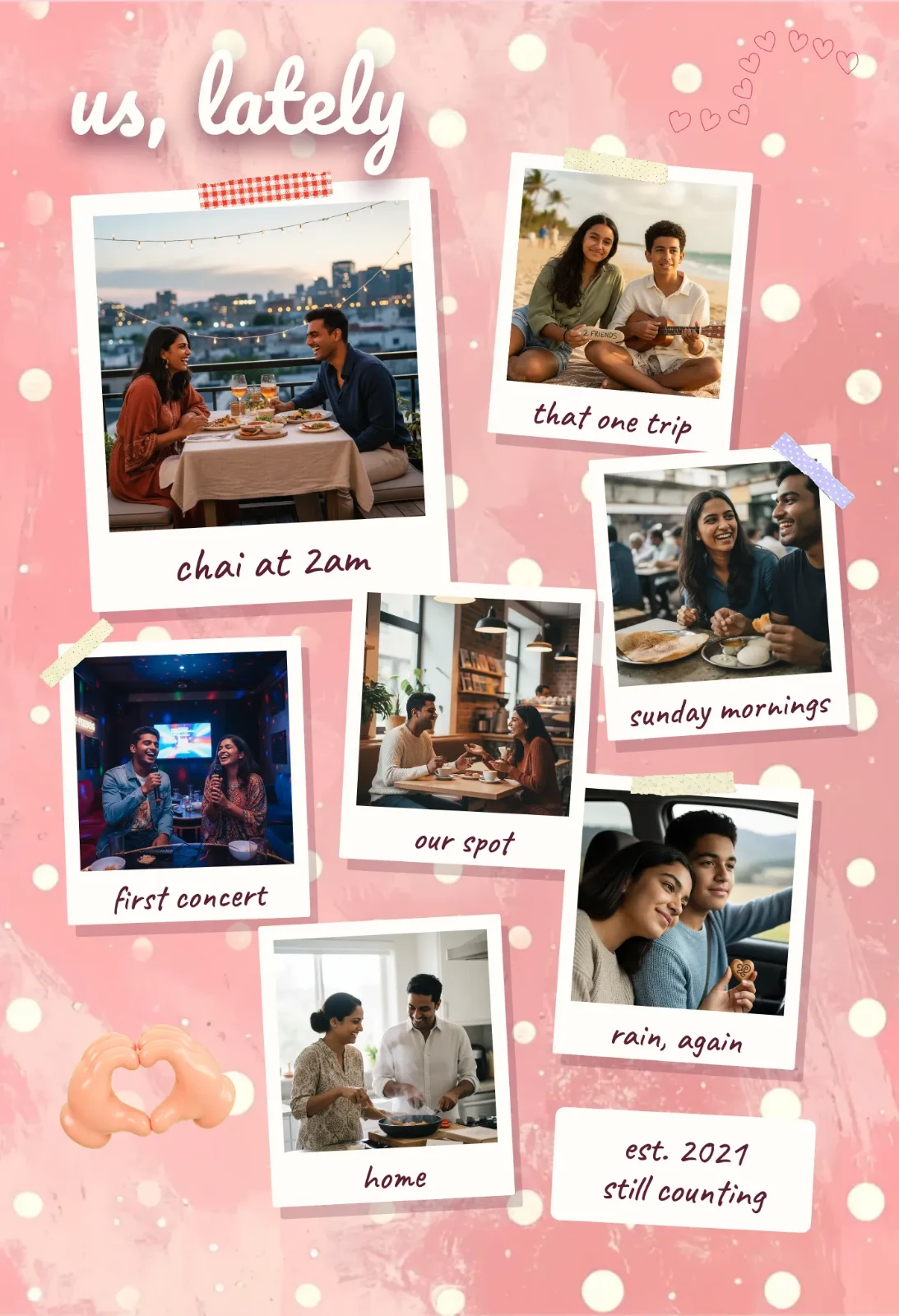 Us, Lately collage frame