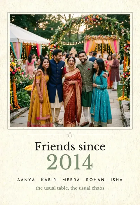 Friends Since collage frame