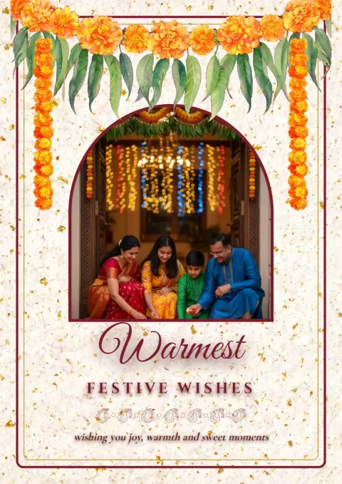 Festive Greetings postcard