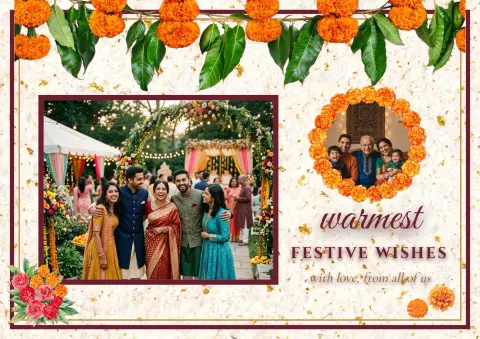 Festive Greetings — Landscape postcard