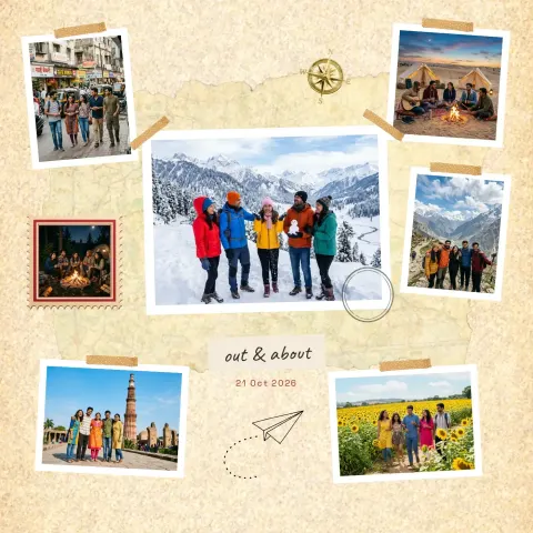 Out & About collage frame