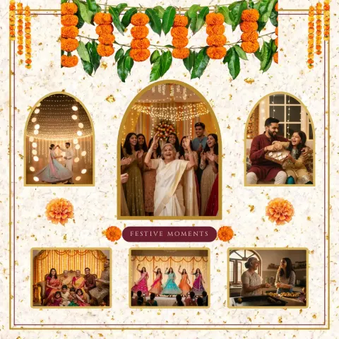 Festive Moments — Square collage frame