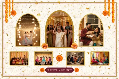 Festive Moments — Landscape collage frame
