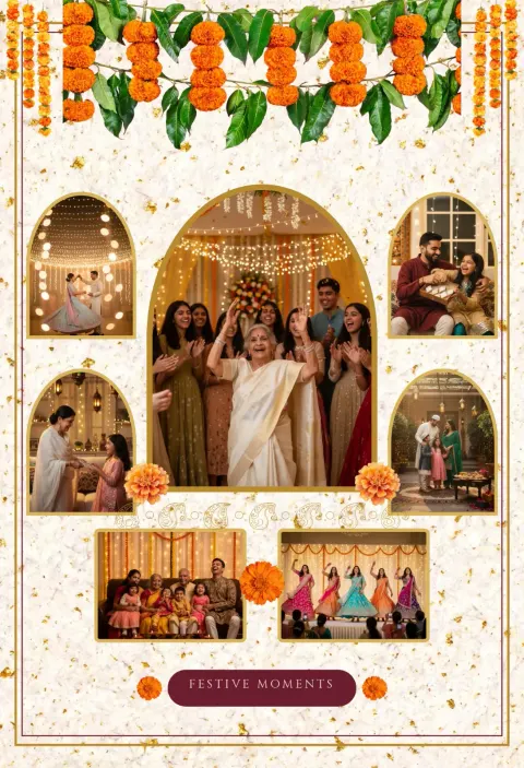 Festive Moments collage frame