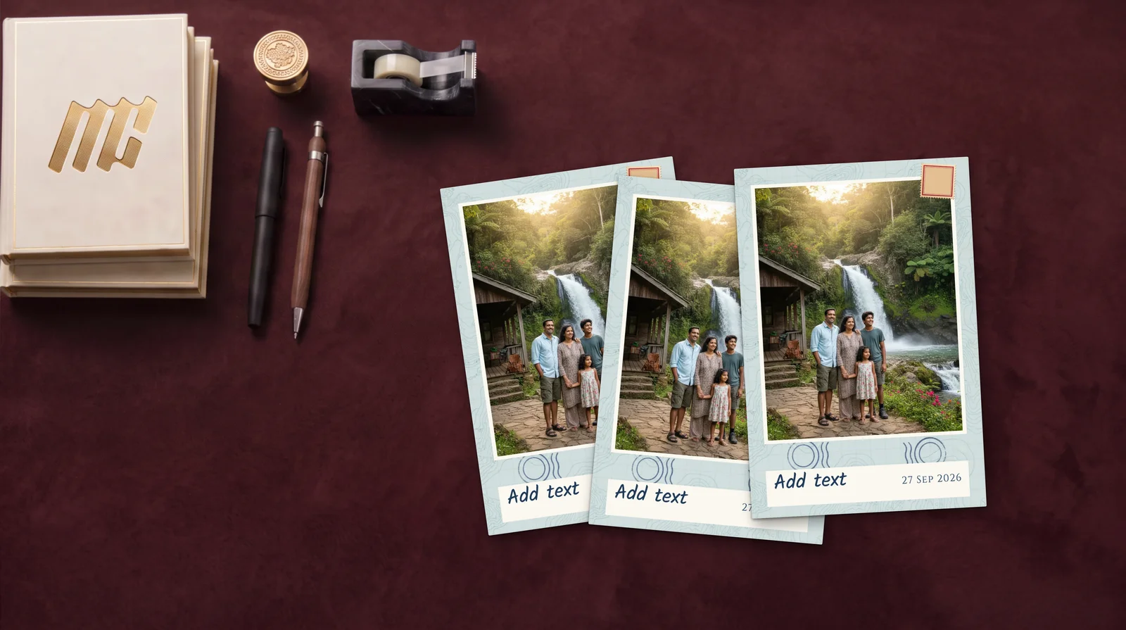 Postmarked — Sea Blue Retro Prints preview