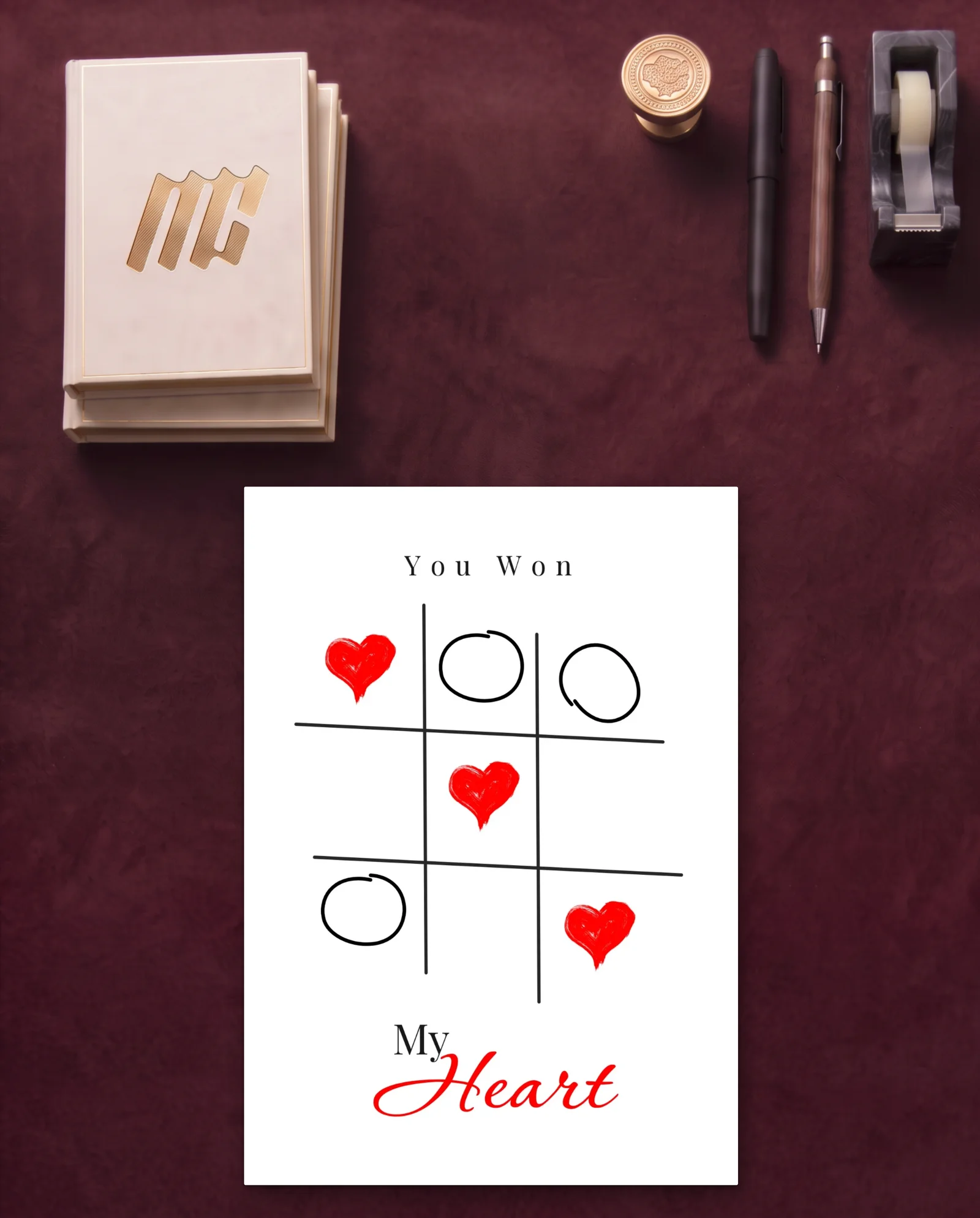 you won my heart postcard Postcards