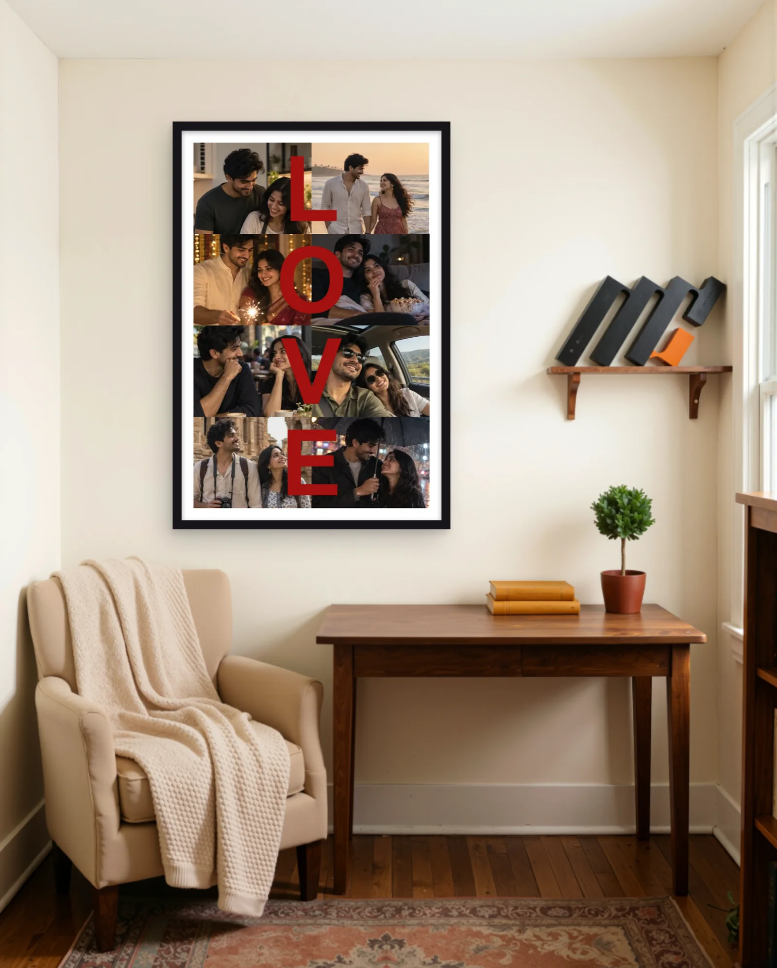 COUPLES LOVE FRAME memory frame — wall portrait nook