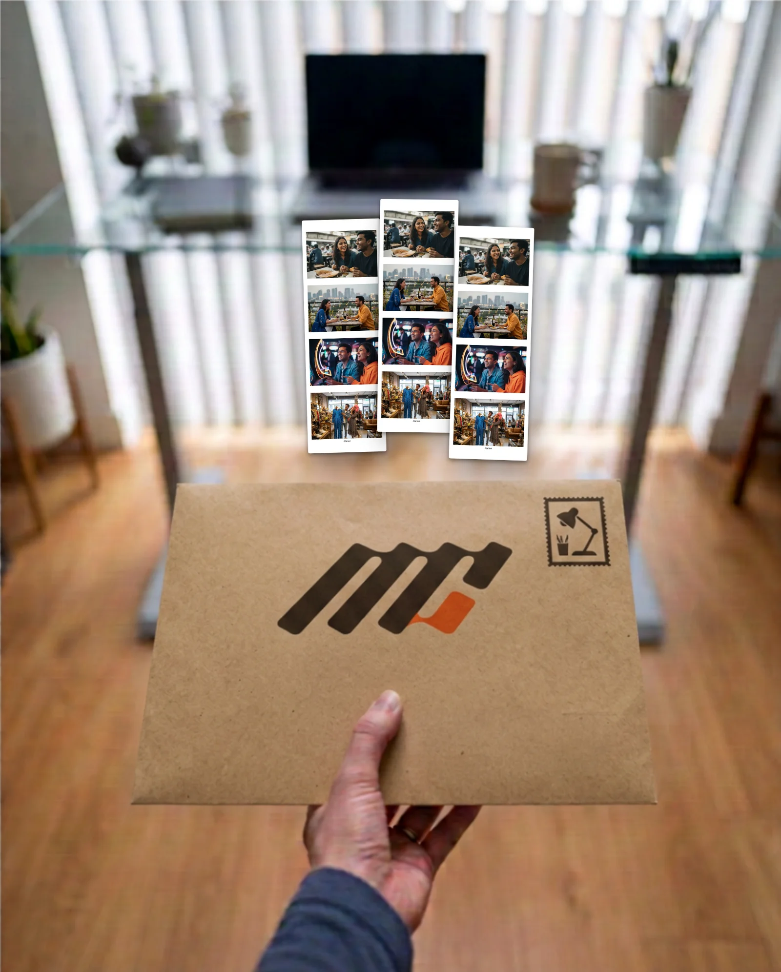Photo Strips — envelope float