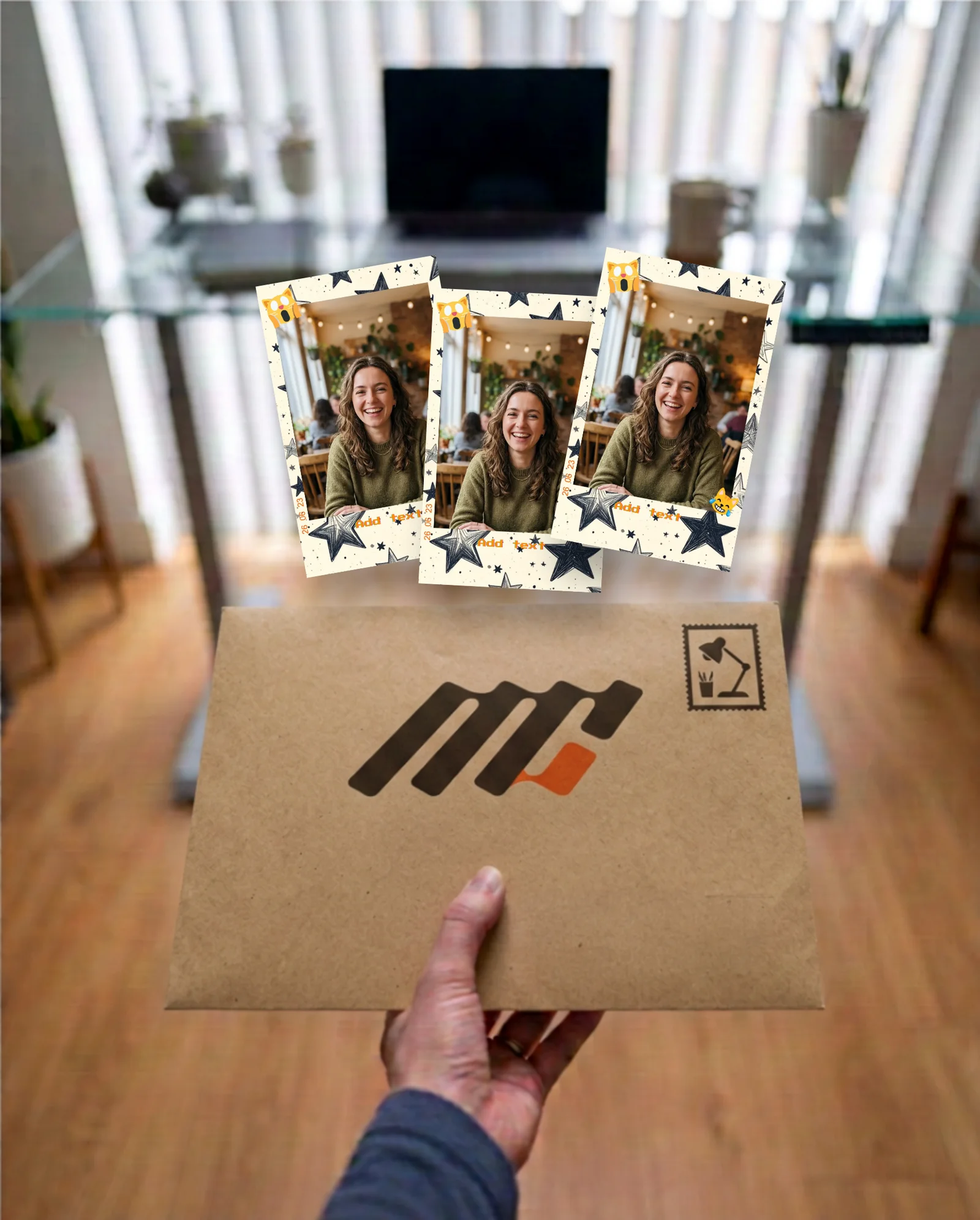 Simple Yet Elegant Polaroids retro print — envelope float