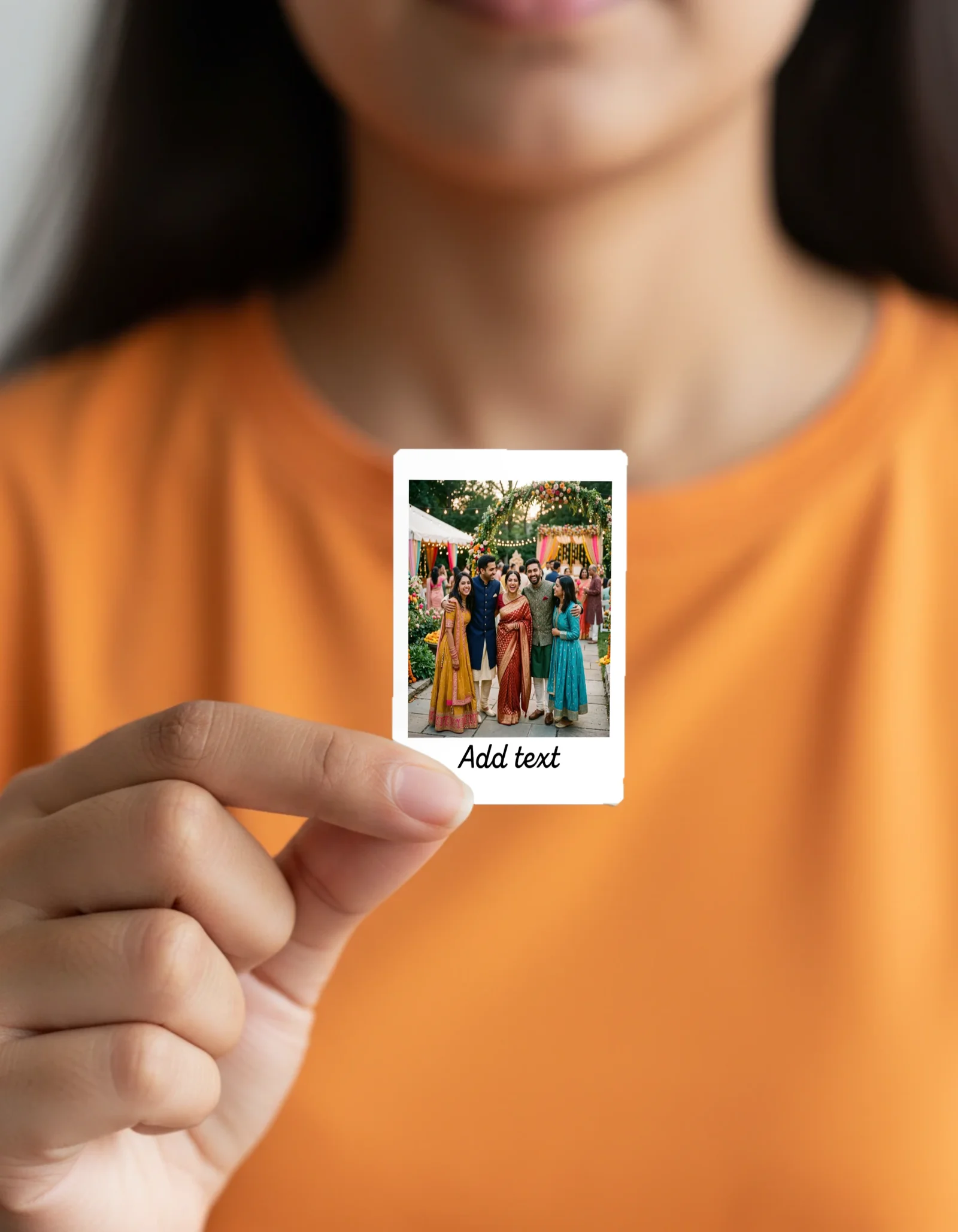 Classic Micro Polaroid retro print — plate retro micro polaroid fingertips