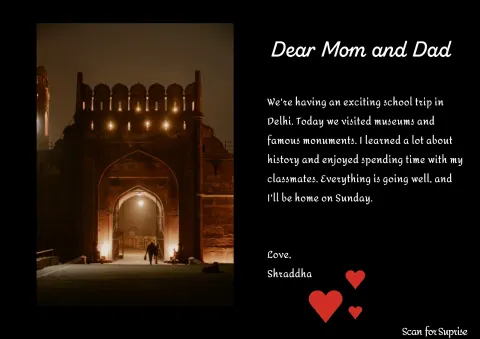 Mom & Dad postcard