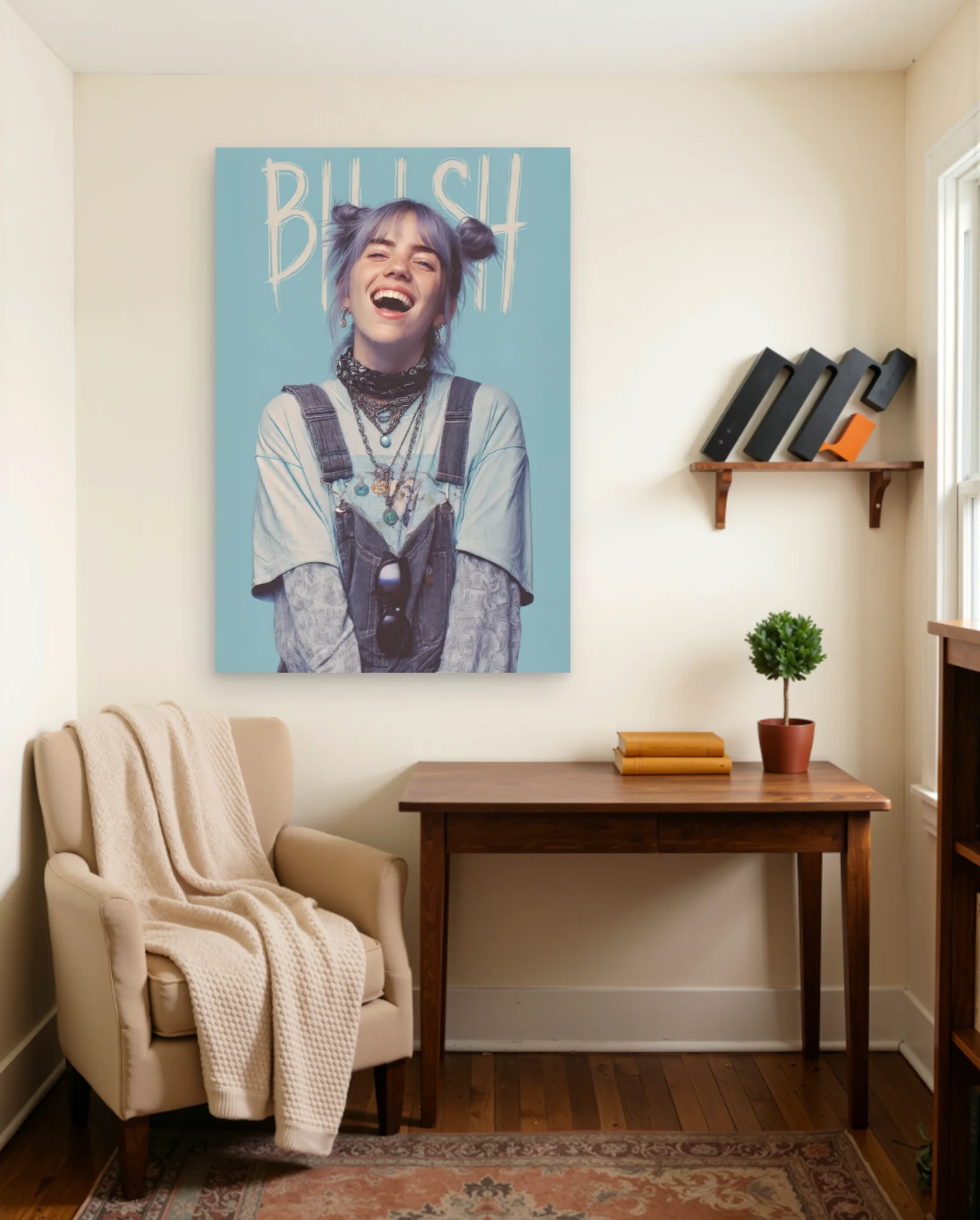 Billie Eilish Poster — framed wall art poster by Memocult