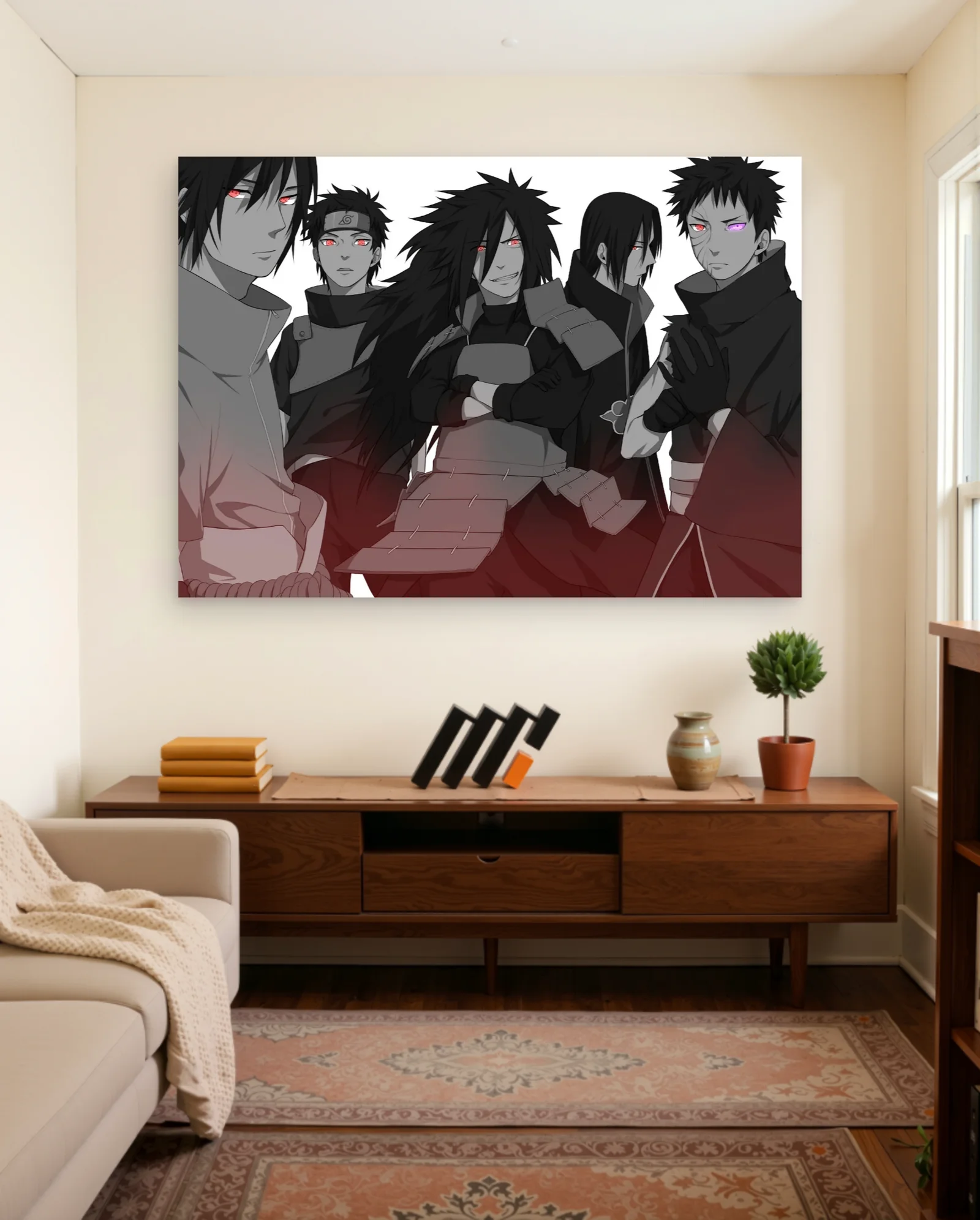 Madara Obito Itachi Shisui Sasuke Poster — framed wall art poster by Memocult
