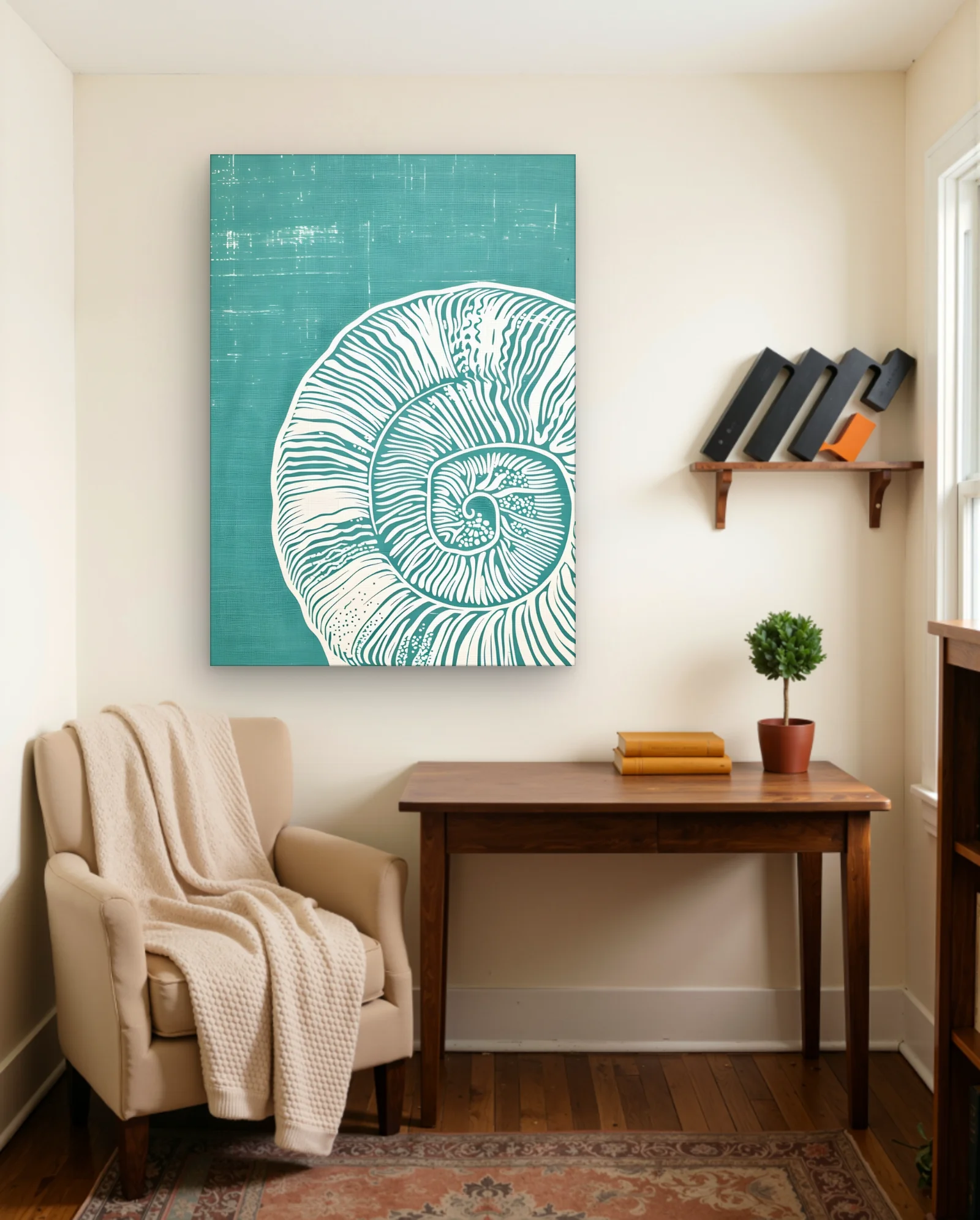 Nautilus Shell Wall Art — Modern Digital Art abstract & modern wall art poster