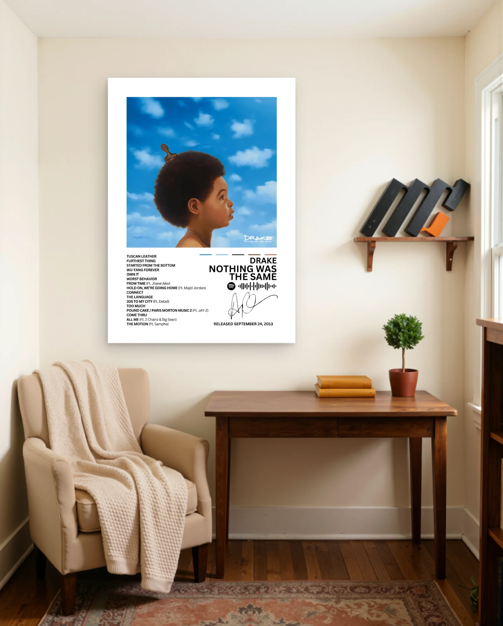 Drake Nothing Was The Same Poster — framed wall art poster by Memocult