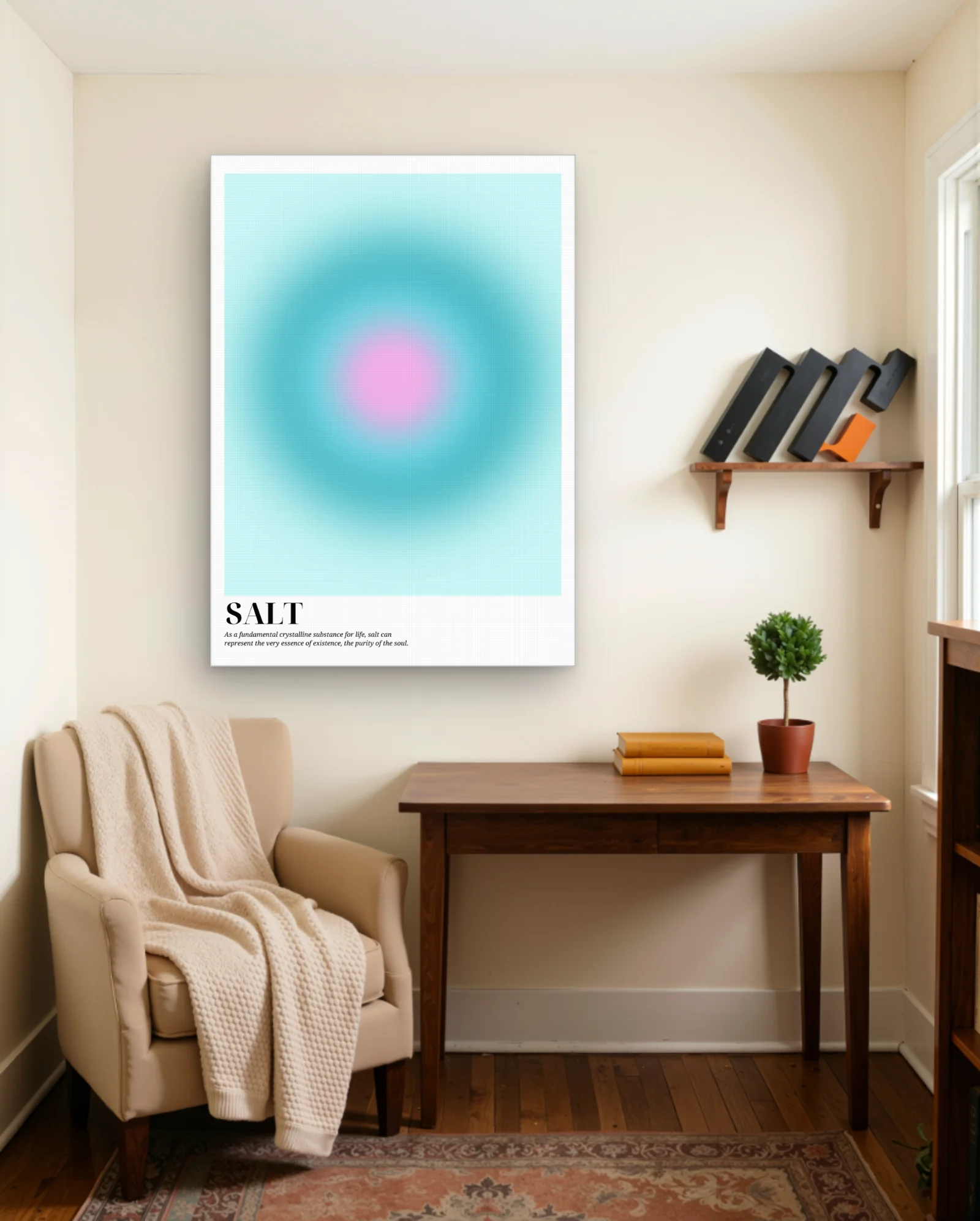 Salt Quote Aura Gradient Wall Art — framed wall art poster by Memocult