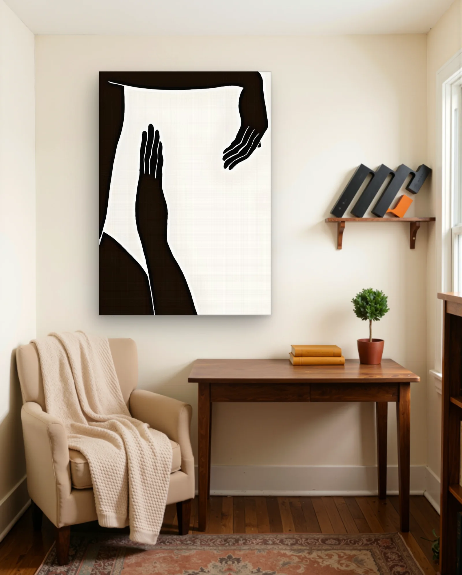 Two Hands Wall Art — framed wall art poster by Memocult