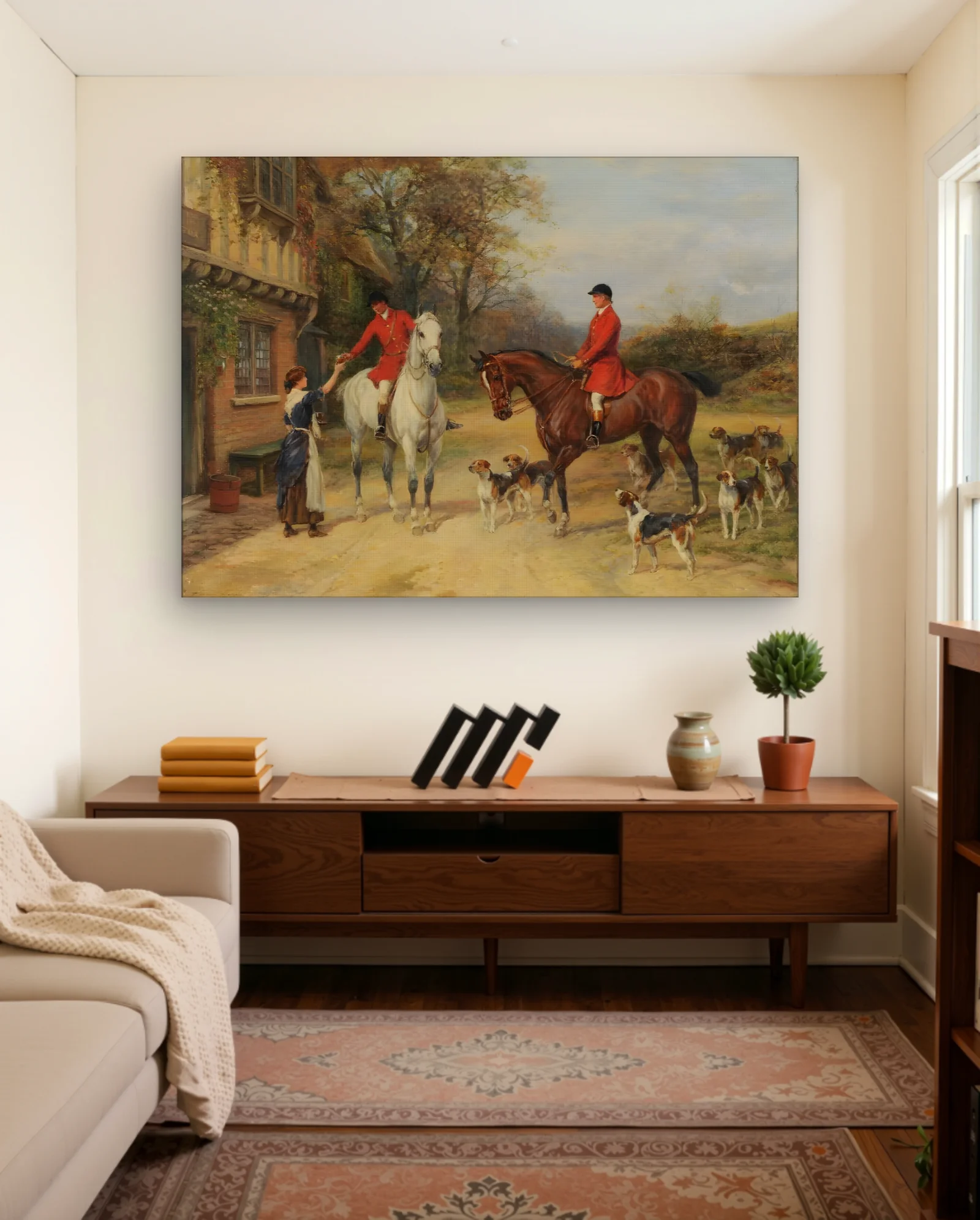Country Hunt Morning Wall Art — framed wall art poster by Memocult