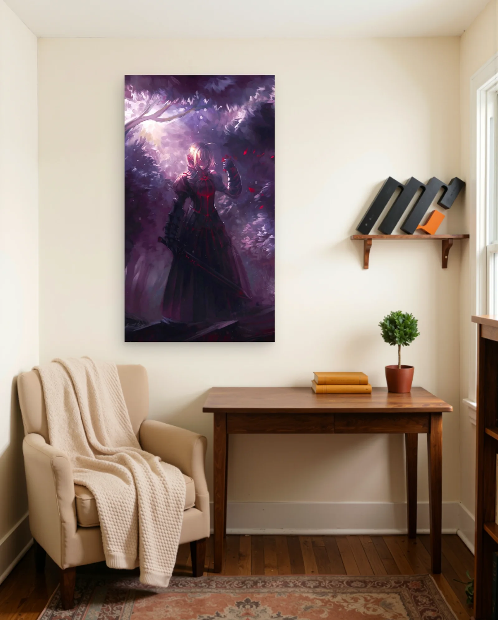 Saber Alter Fate Stay Night Poster — framed wall art poster by Memocult