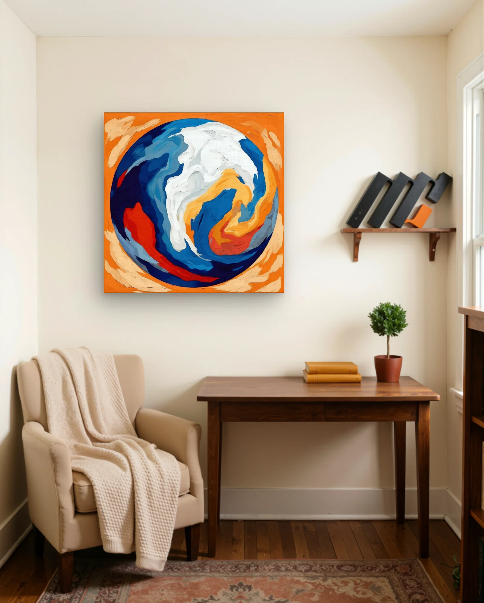 Earth Swirl Abstract Wall Art — Abstract abstract & modern wall art poster